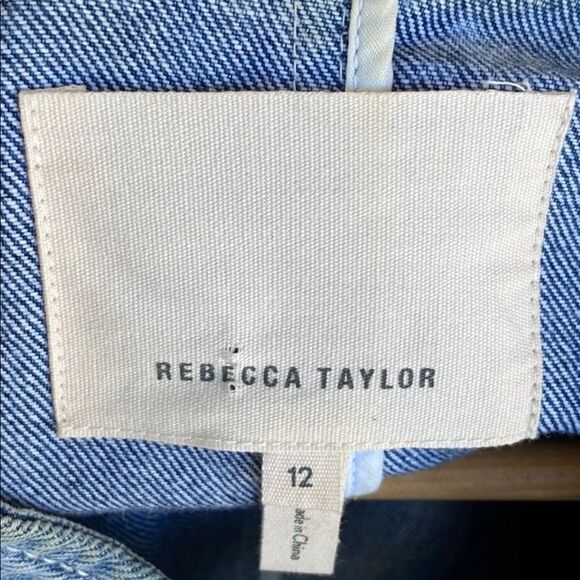 Rebecca taylor DENIM PEPLULM JACKET size 12 - Picture 6 of 9